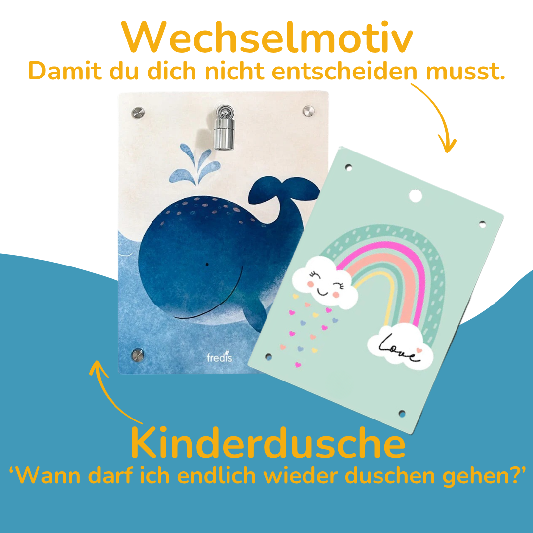 Kinderdusche mit Wechselmotiv