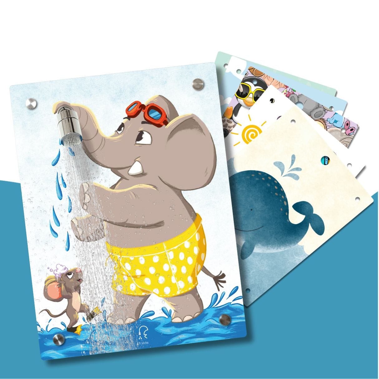 Kinderdusche Elefant und Maus & Wechselmotiv