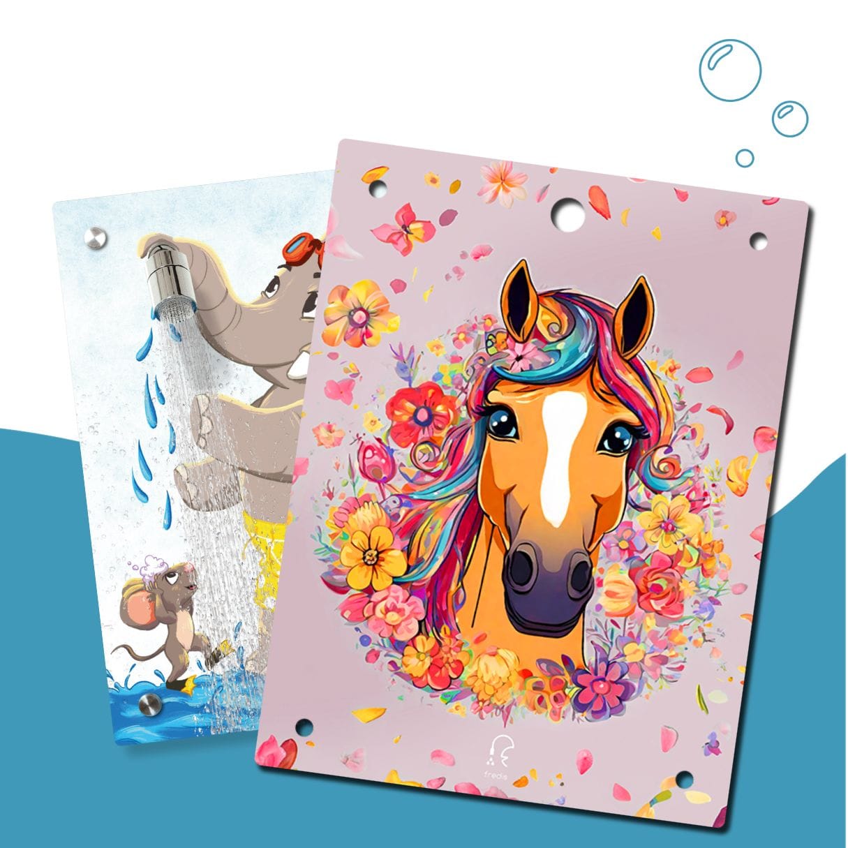 Kinderdusche Elefant und Maus & Wechselmotiv