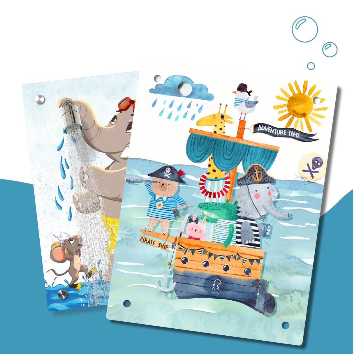 Kinderdusche Elefant und Maus & Wechselmotiv