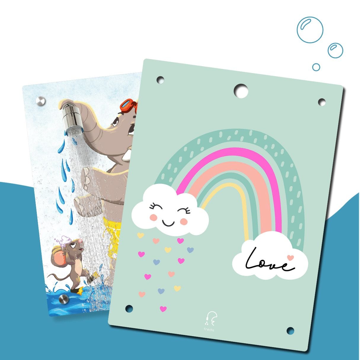 Kinderdusche Elefant und Maus & Wechselmotiv