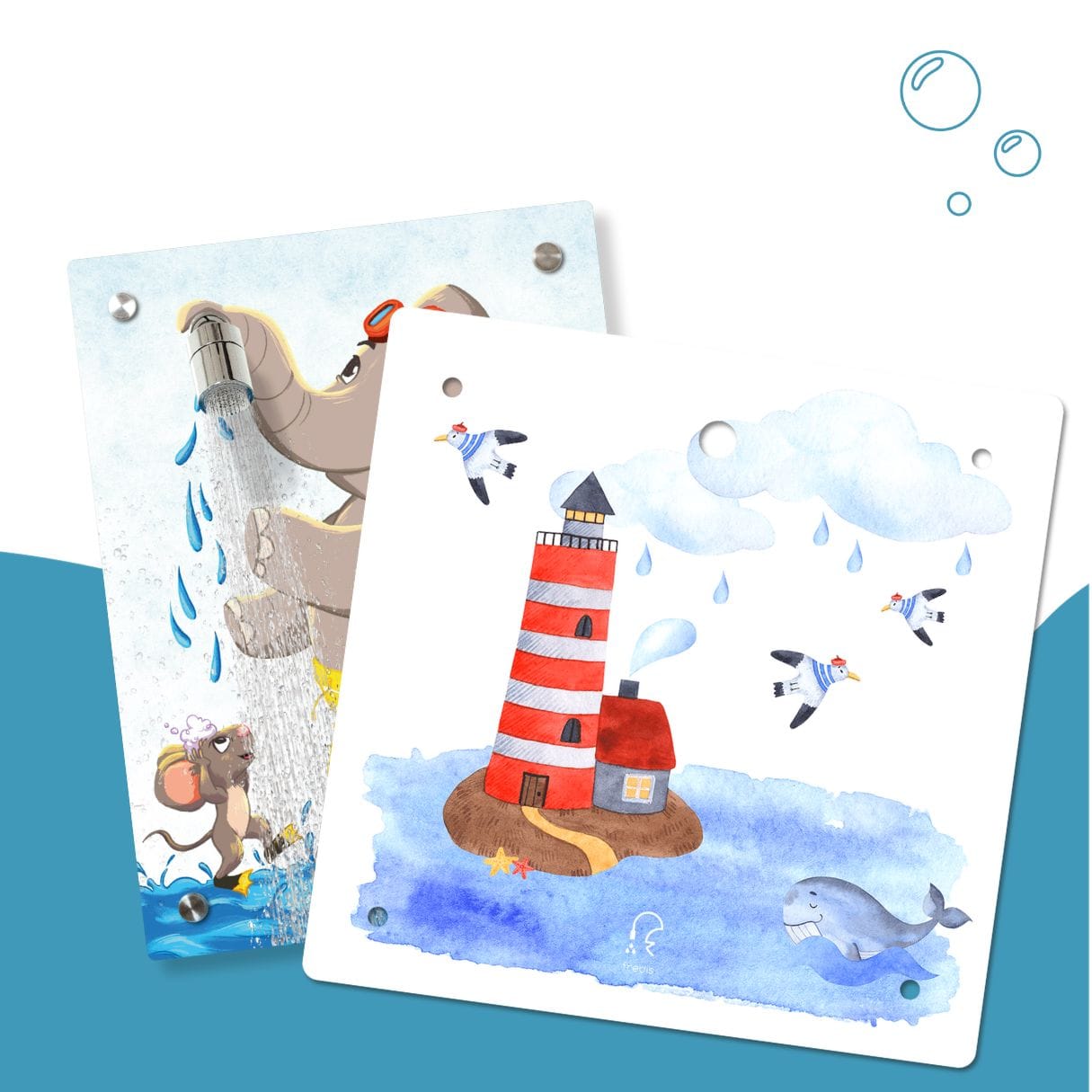 Kinderdusche Elefant und Maus & Wechselmotiv