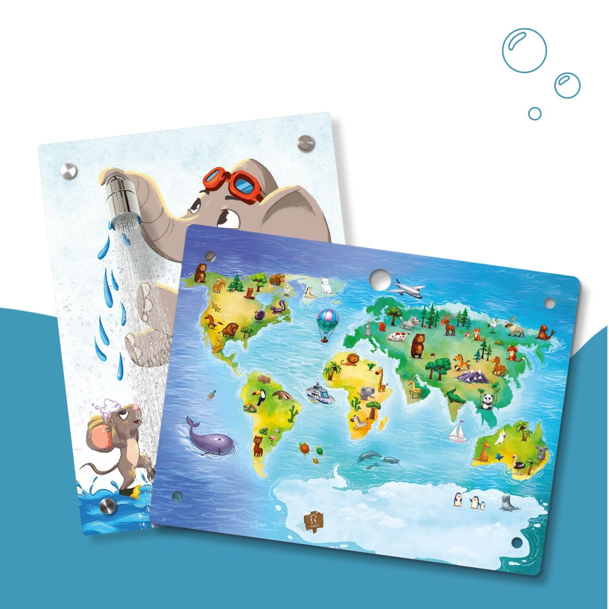 Kinderdusche Elefant und Maus & Wechselmotiv