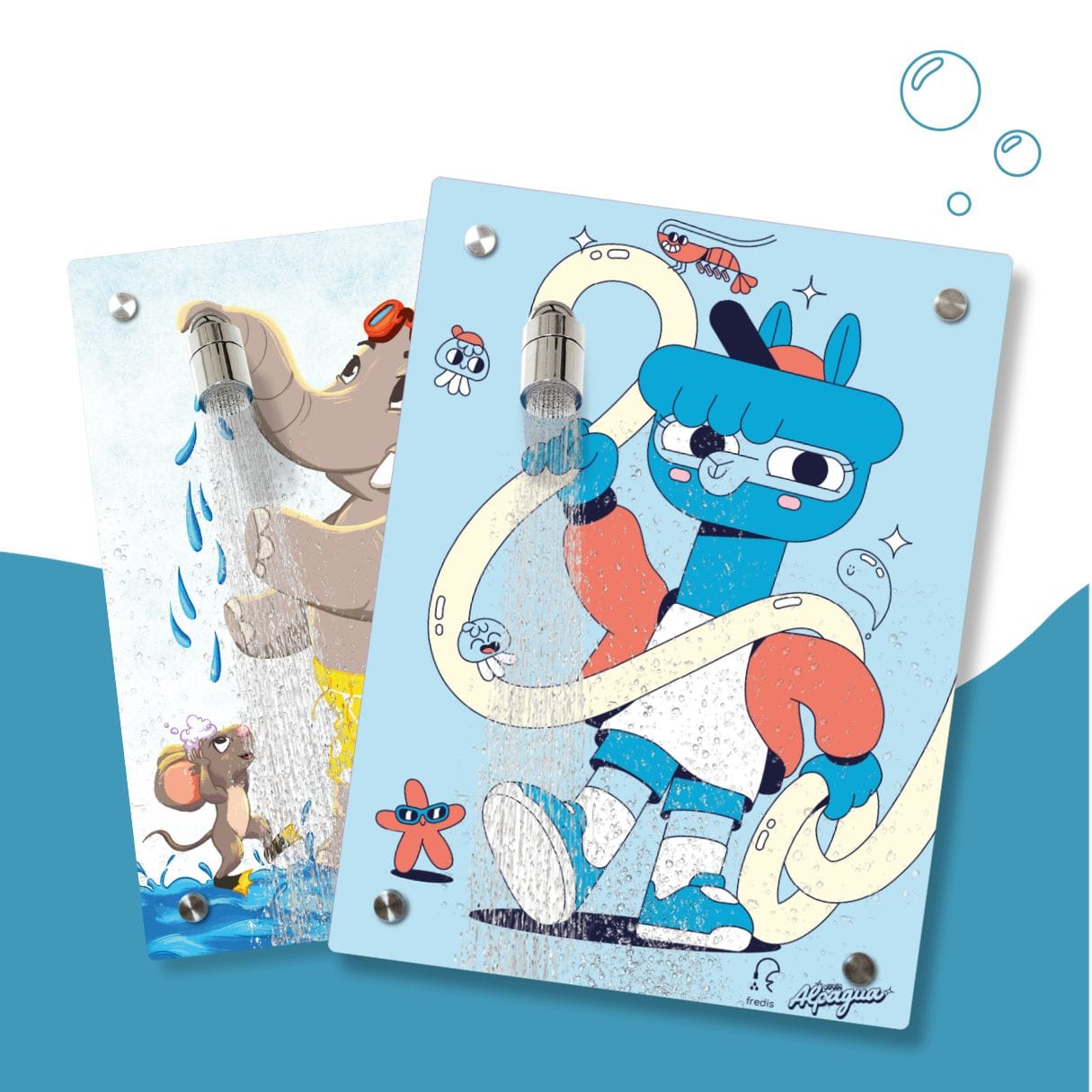 Kinderdusche Elefant und Maus & Wechselmotiv
