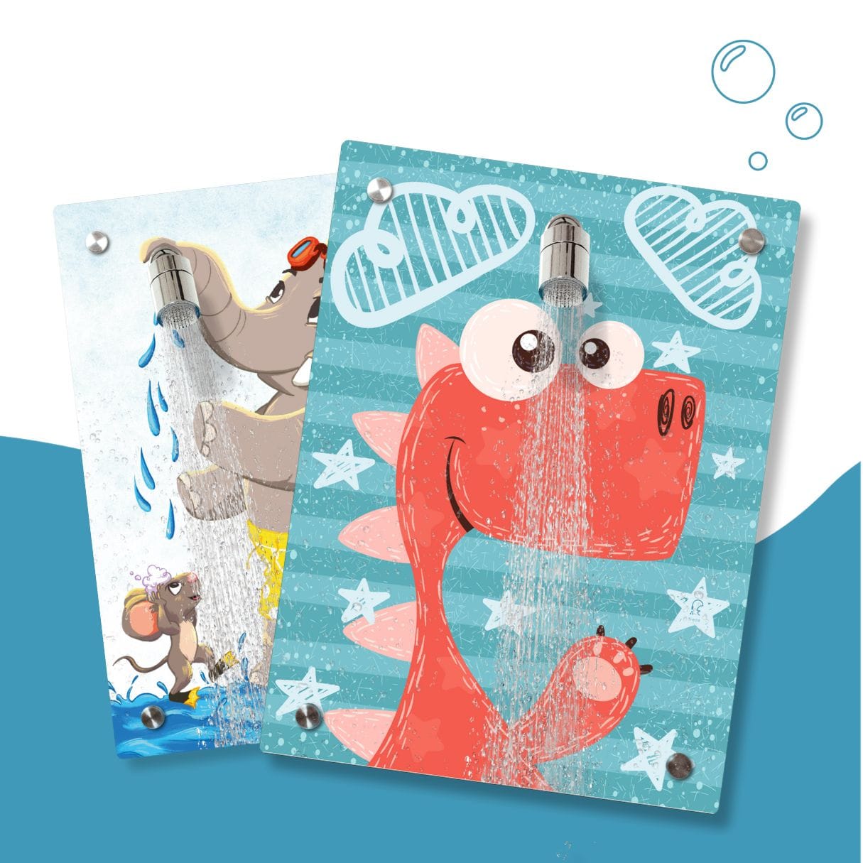 Kinderdusche Elefant und Maus & Wechselmotiv