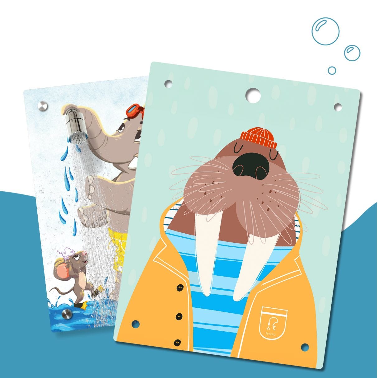 Kinderdusche Elefant und Maus & Wechselmotiv