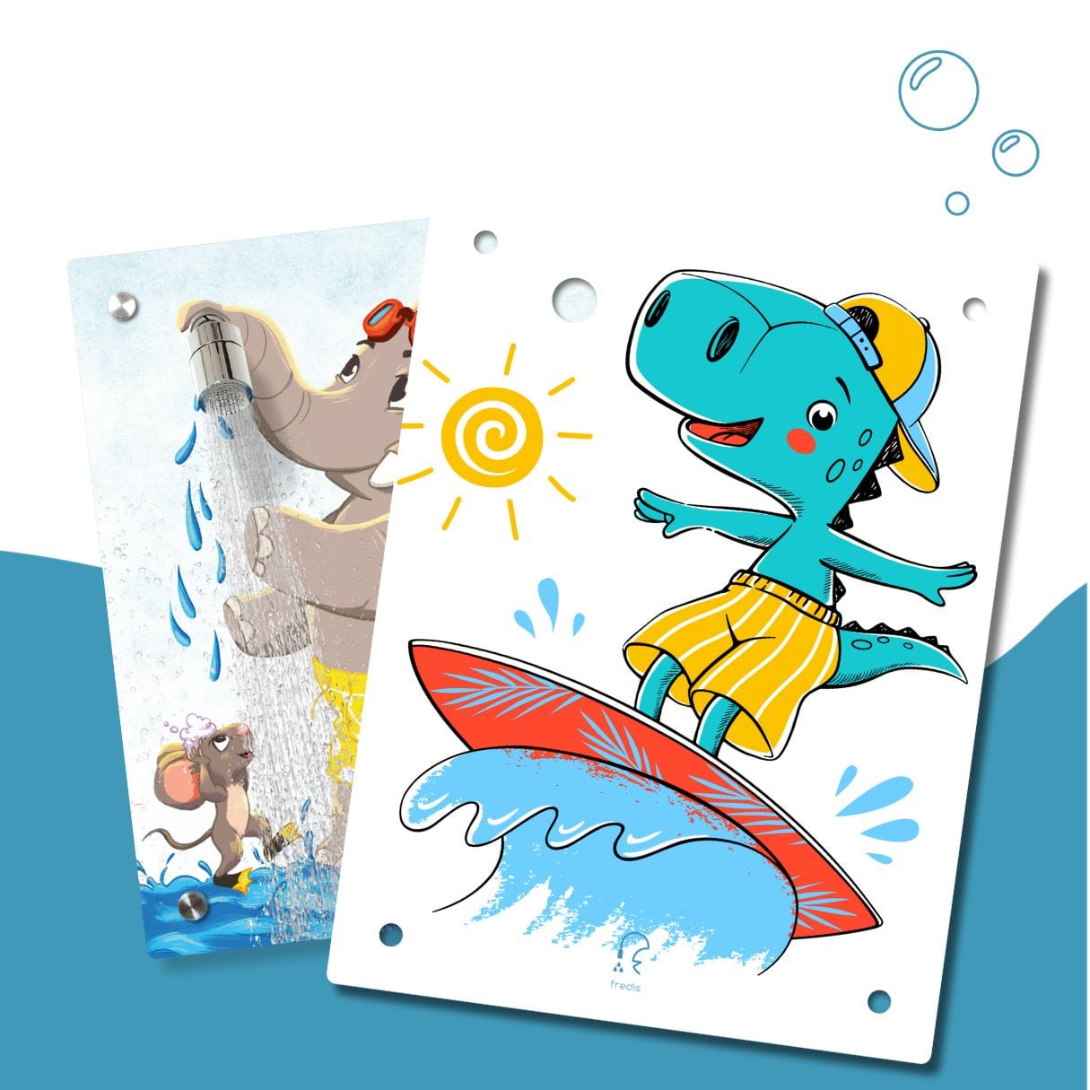 Kinderdusche Elefant und Maus & Wechselmotiv
