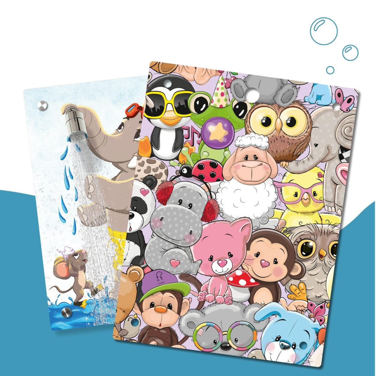 Kinderdusche Elefant und Maus & Wechselmotiv