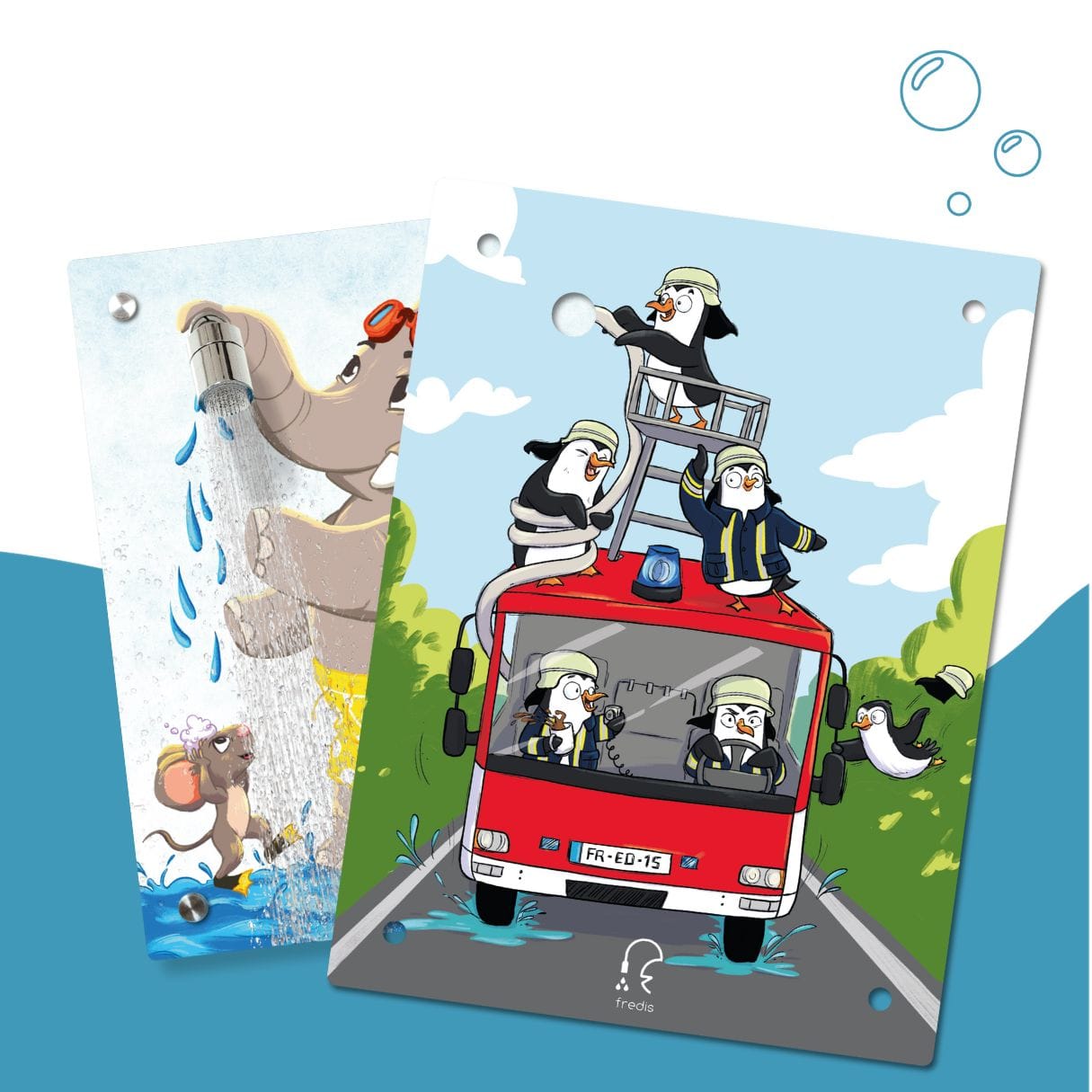 Kinderdusche Elefant und Maus & Wechselmotiv