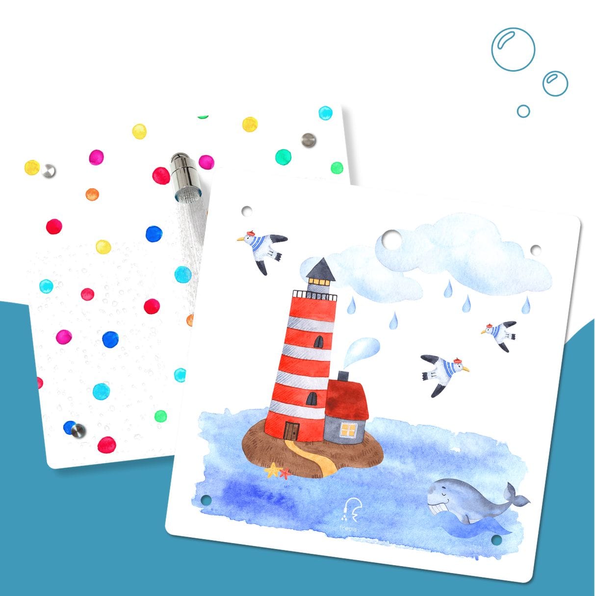 Kinderdusche Farbperlen & Wechselmotiv