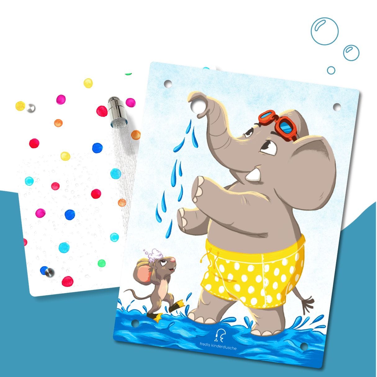 Kinderdusche Farbperlen & Wechselmotiv