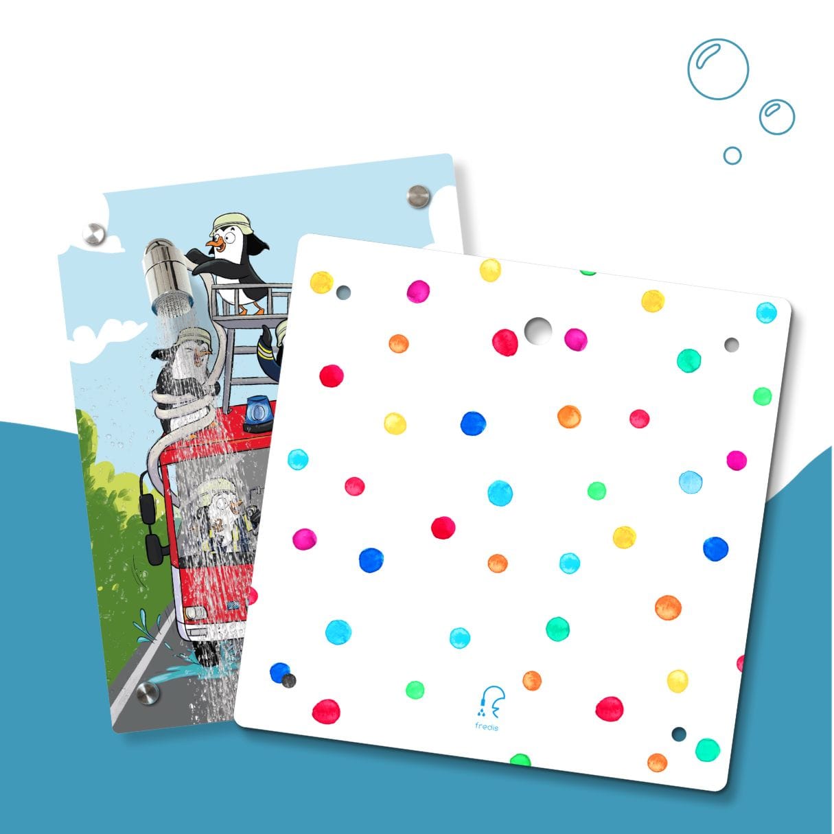 Kinderdusche Feuerwehr & Wechselmotiv