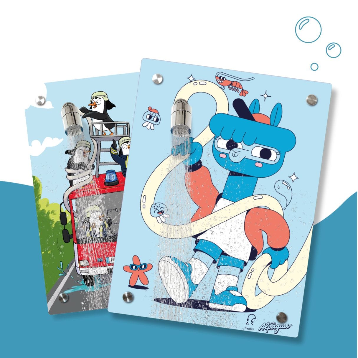 Kinderdusche Feuerwehr & Wechselmotiv