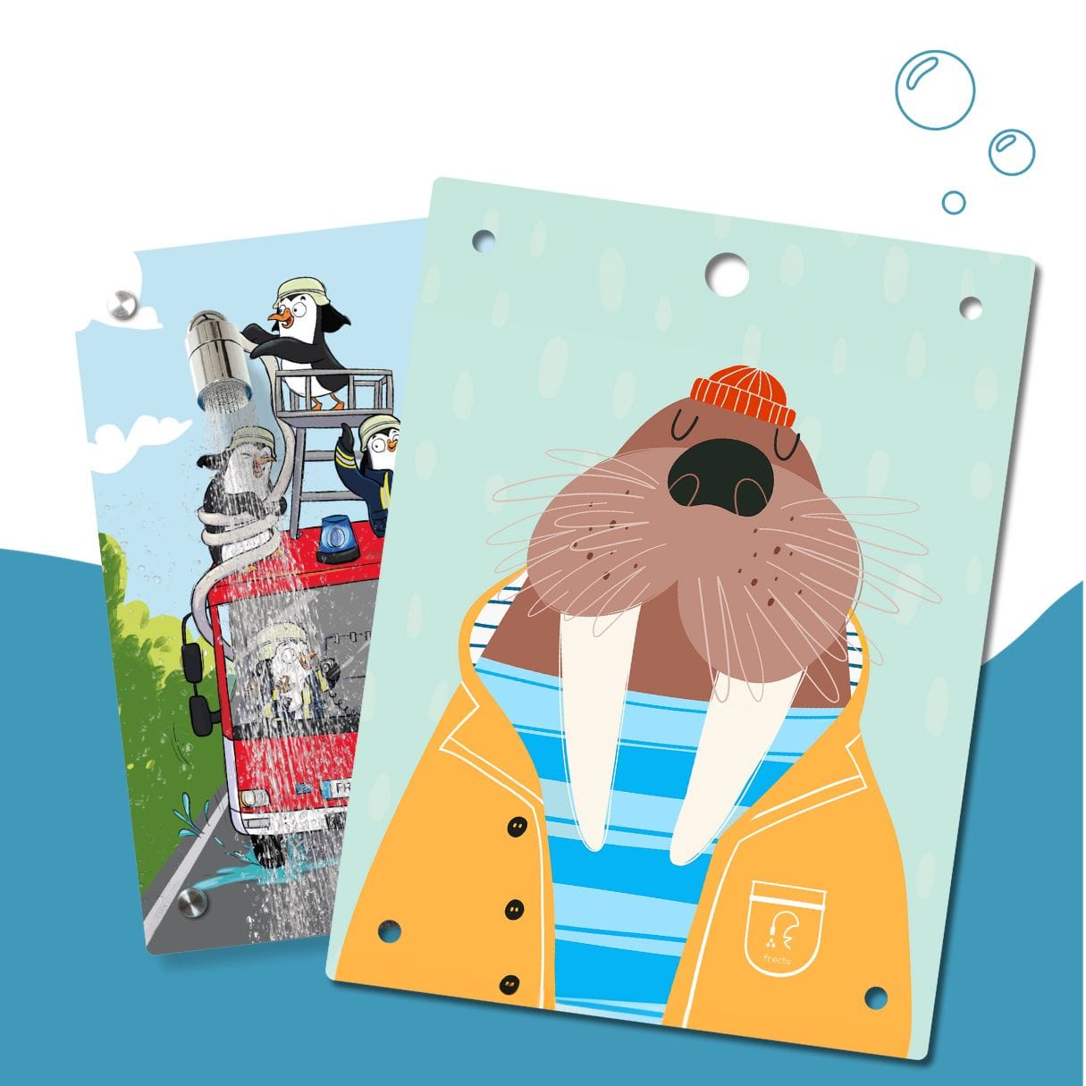 Kinderdusche Feuerwehr & Wechselmotiv