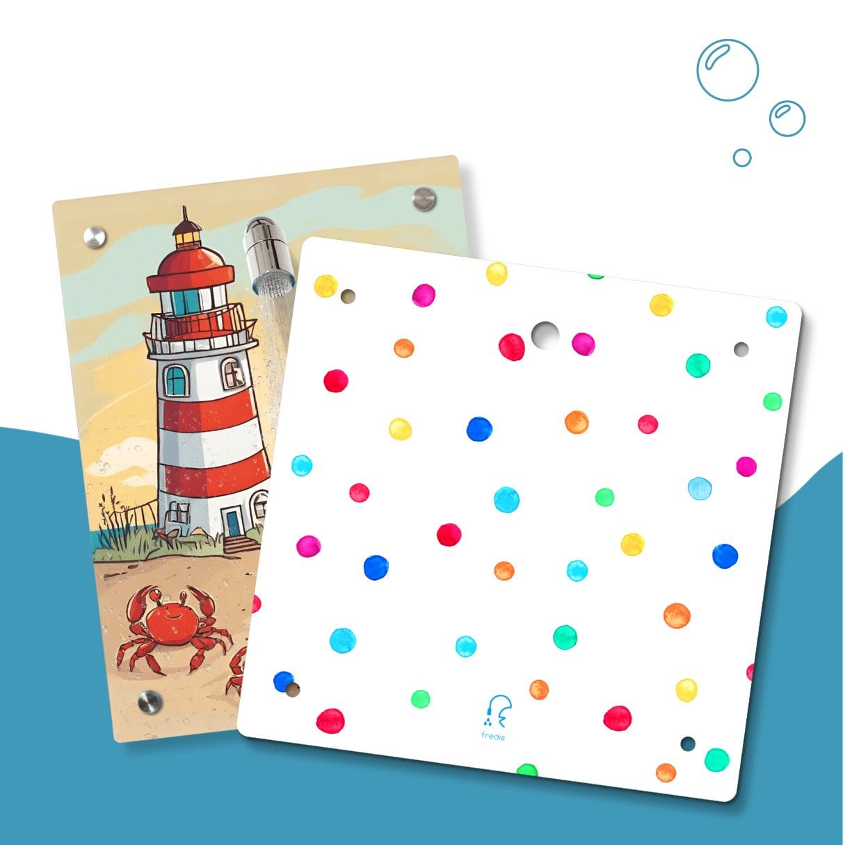 Kinderdusche Krabbenfamilie & Wechselmotiv