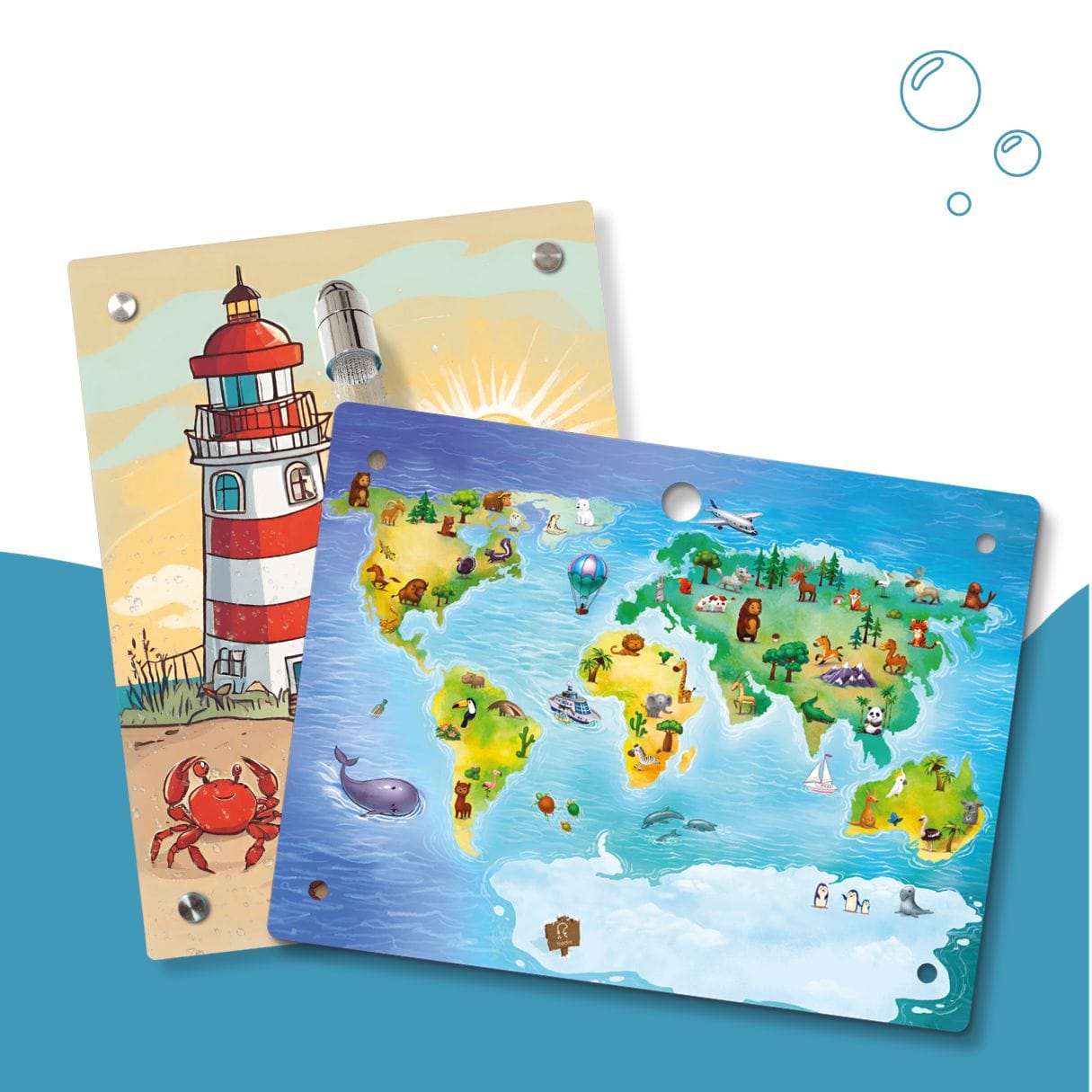 Kinderdusche Krabbenfamilie & Wechselmotiv