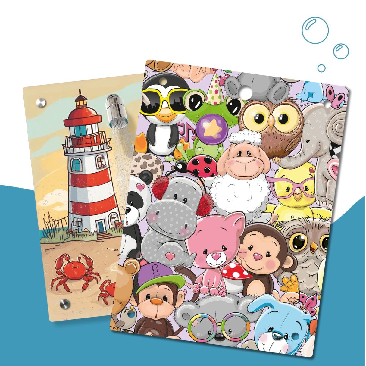 Kinderdusche Krabbenfamilie & Wechselmotiv