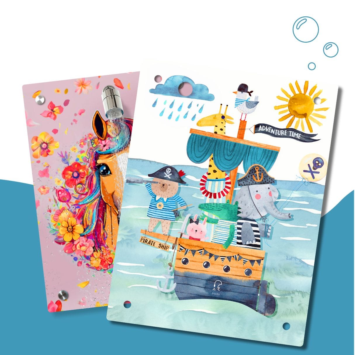 Kinderdusche Pferdchen & Wechselmotiv