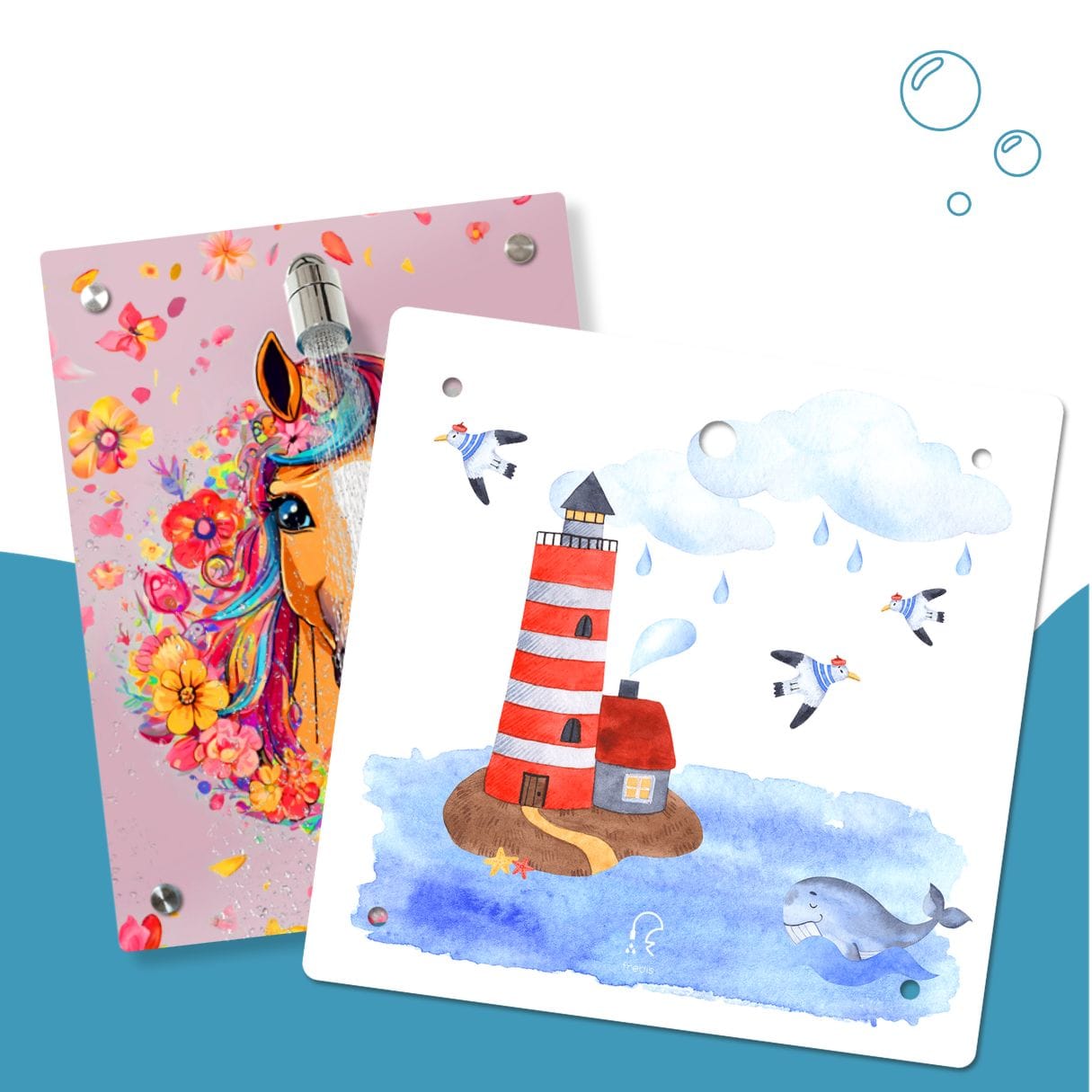 Kinderdusche Pferdchen & Wechselmotiv