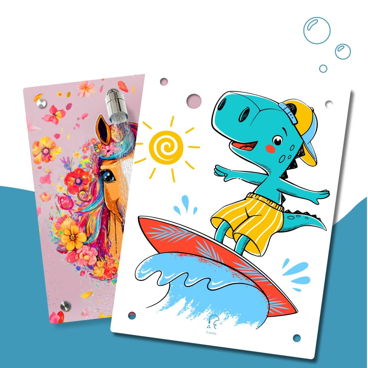 Kinderdusche Pferdchen & Wechselmotiv
