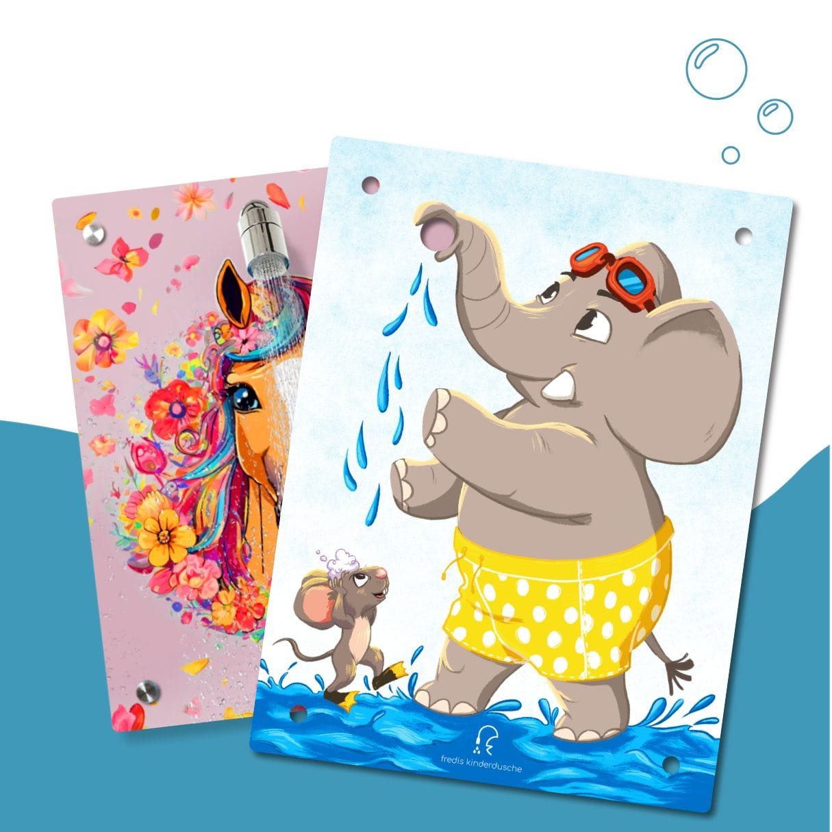 Kinderdusche Pferdchen & Wechselmotiv