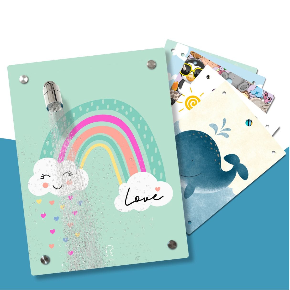 Kinderdusche Regenbogen & Wechselmotiv