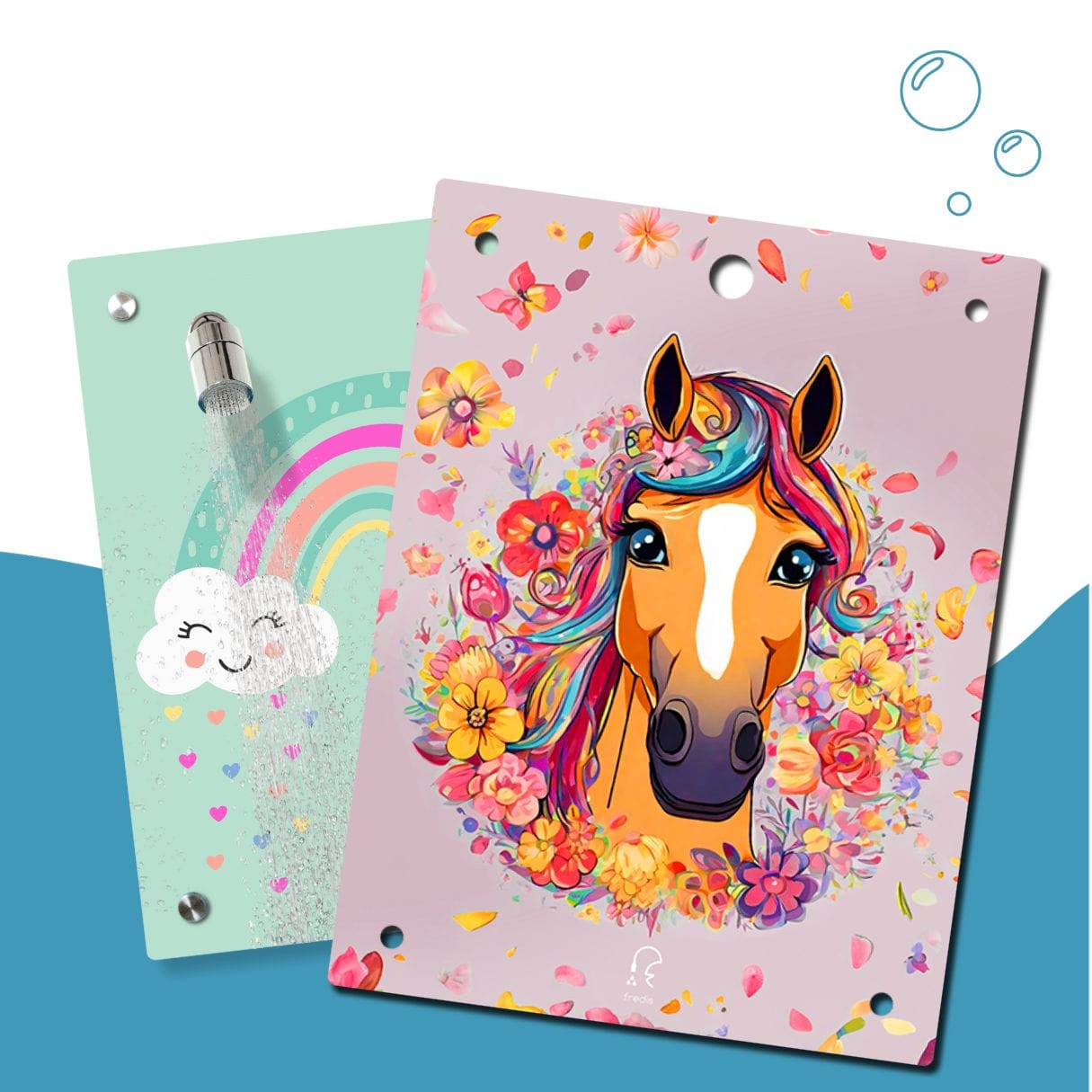 Kinderdusche Regenbogen & Wechselmotiv