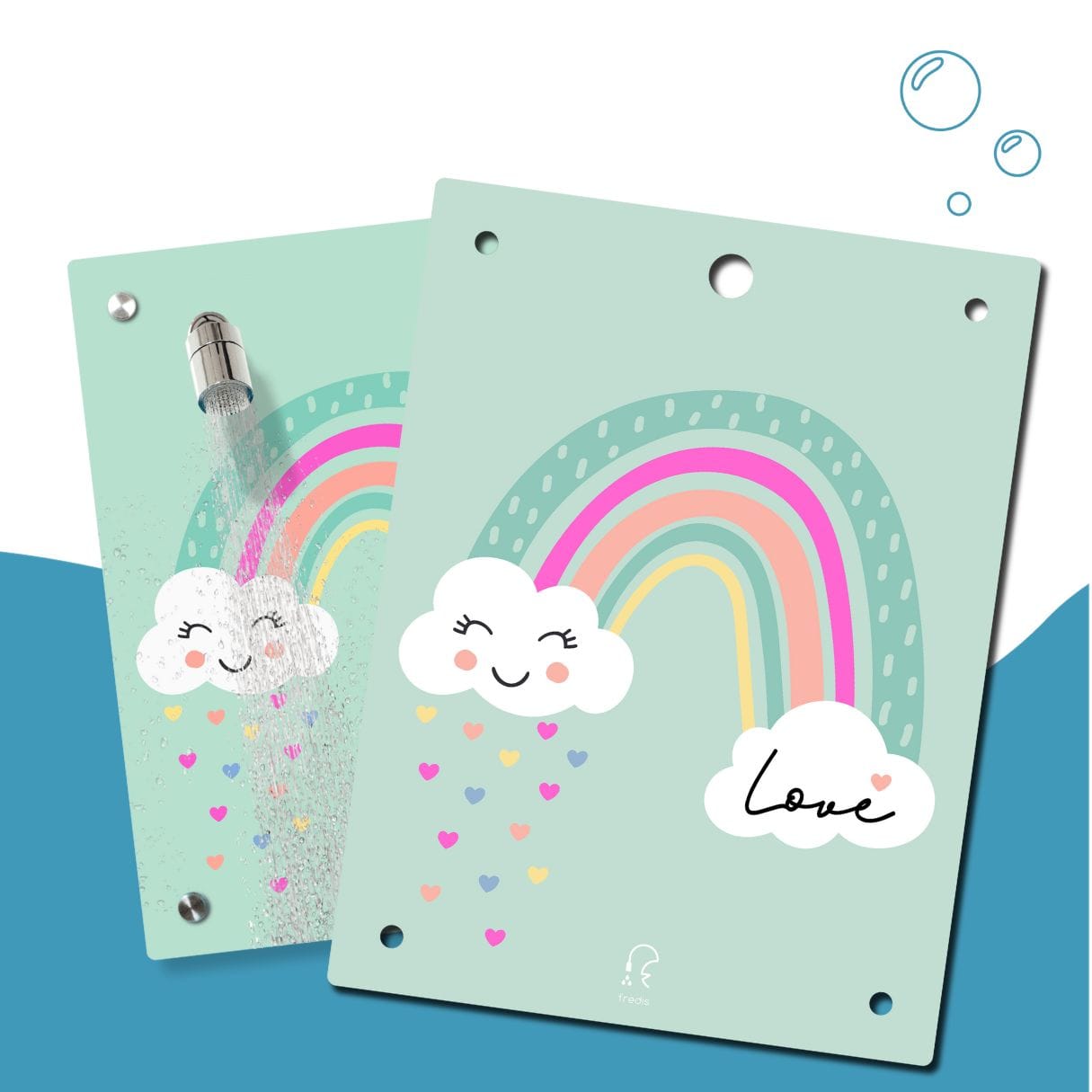 Kinderdusche Regenbogen & Wechselmotiv