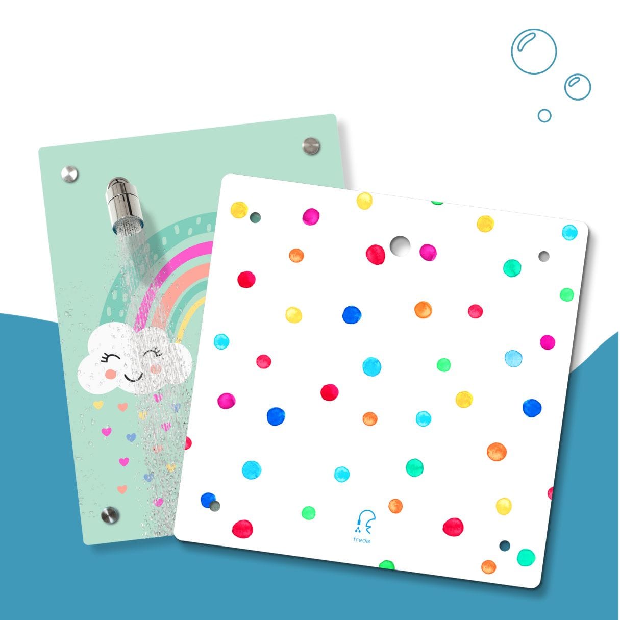 Kinderdusche Regenbogen & Wechselmotiv