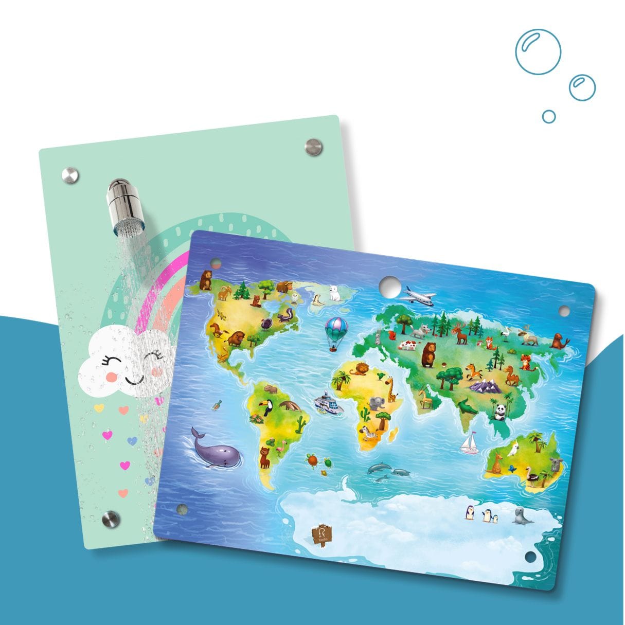 Kinderdusche Regenbogen & Wechselmotiv
