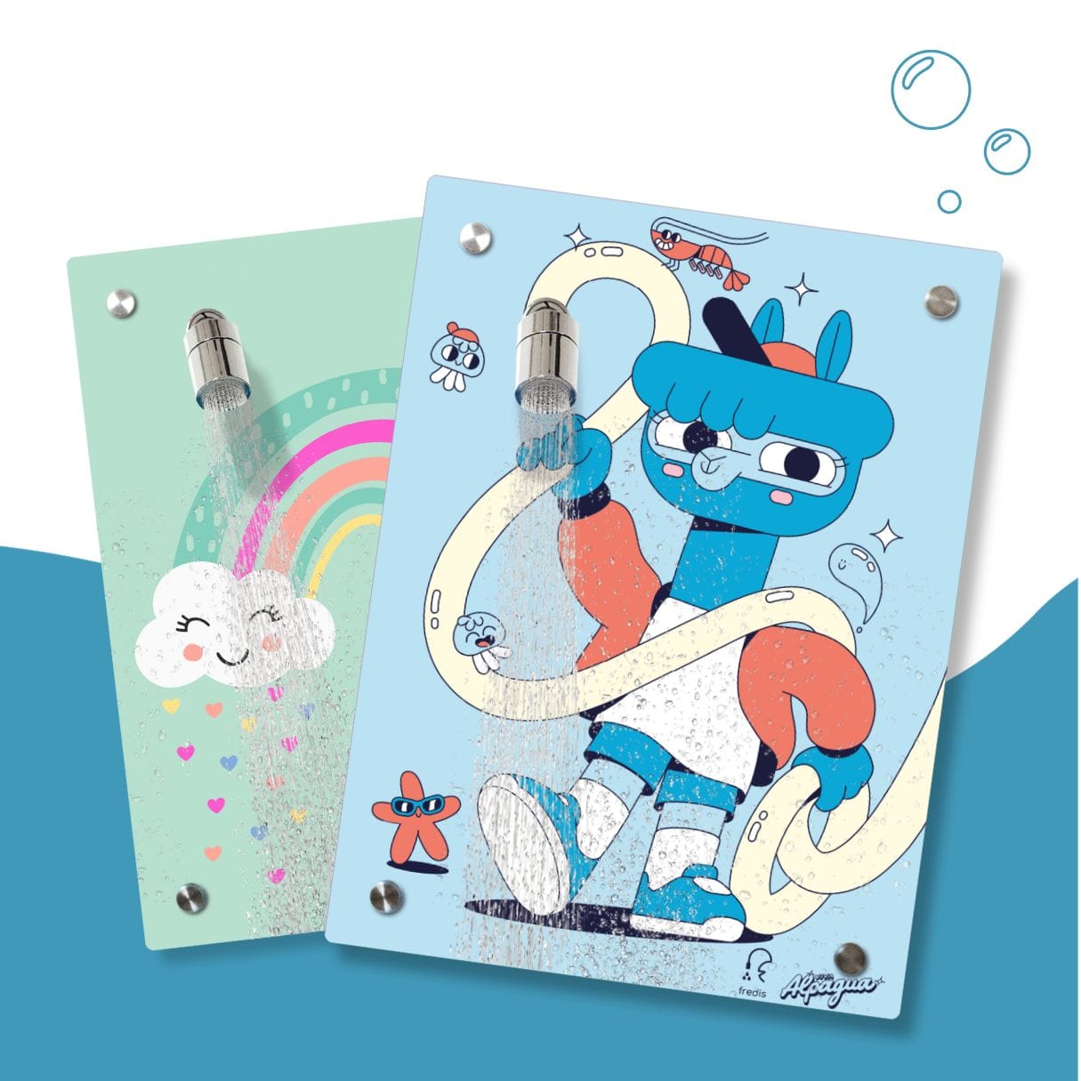 Kinderdusche Regenbogen & Wechselmotiv