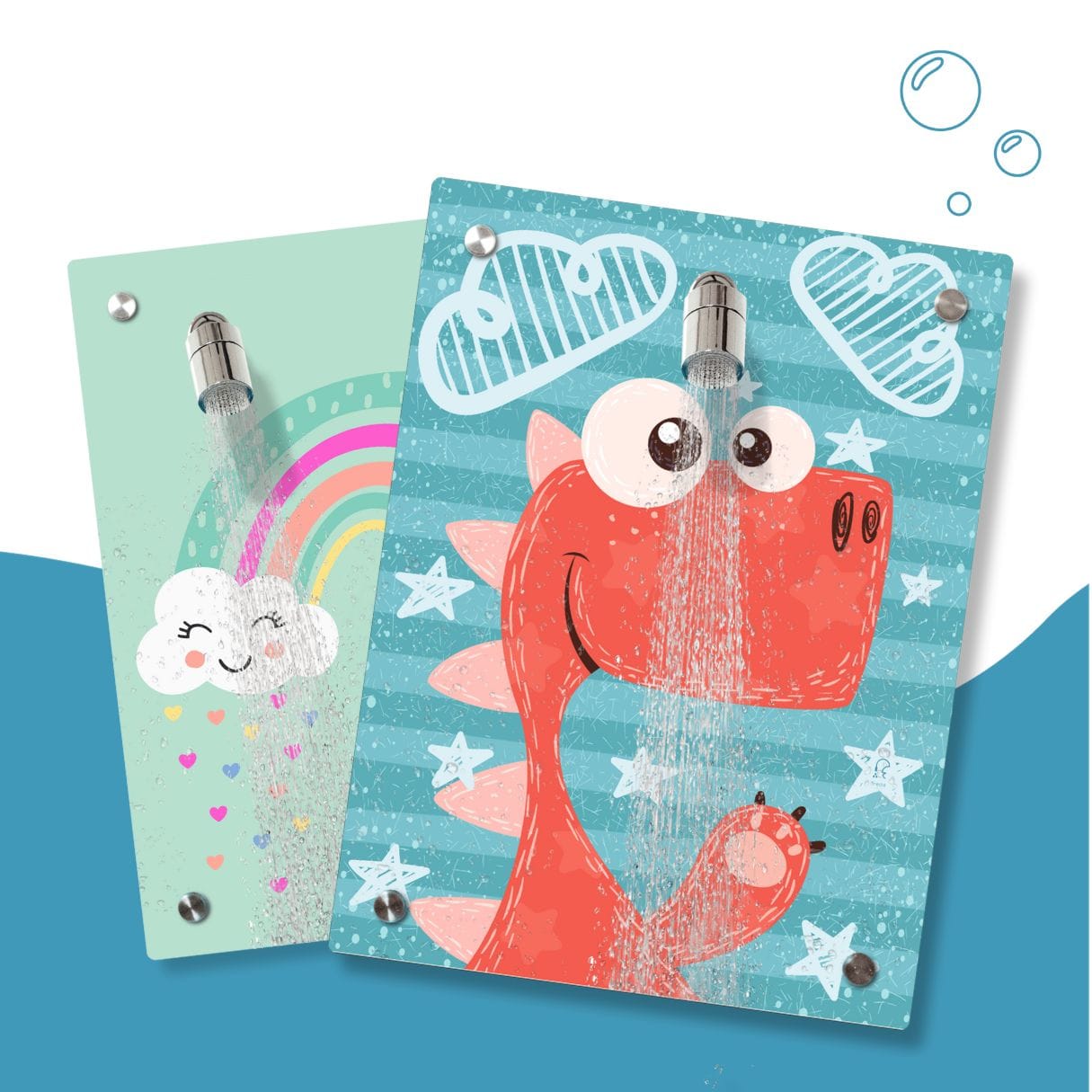 Kinderdusche Regenbogen & Wechselmotiv