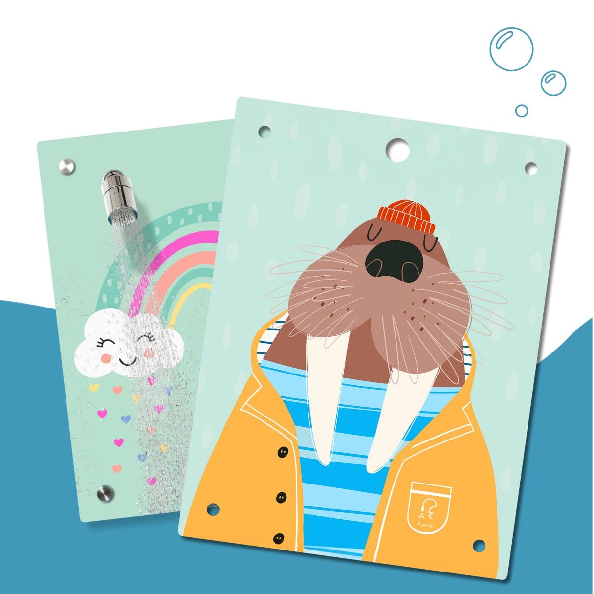 Kinderdusche Regenbogen & Wechselmotiv