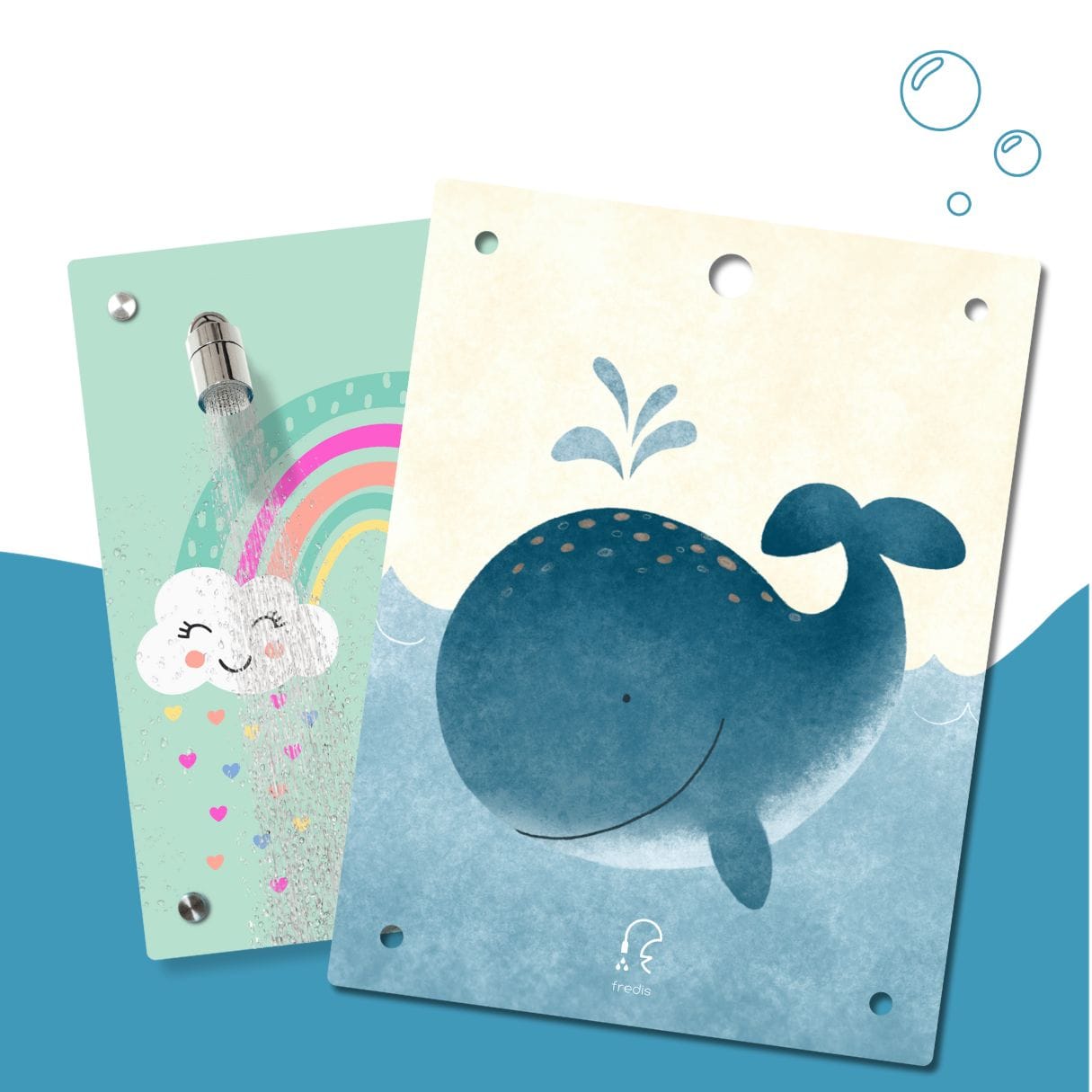 Kinderdusche Regenbogen & Wechselmotiv
