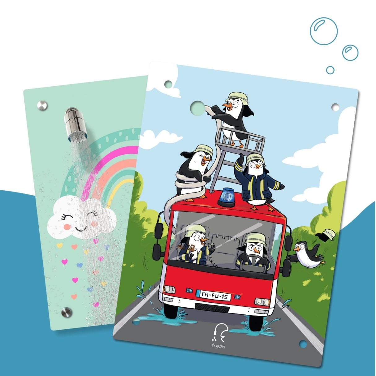 Kinderdusche Regenbogen & Wechselmotiv