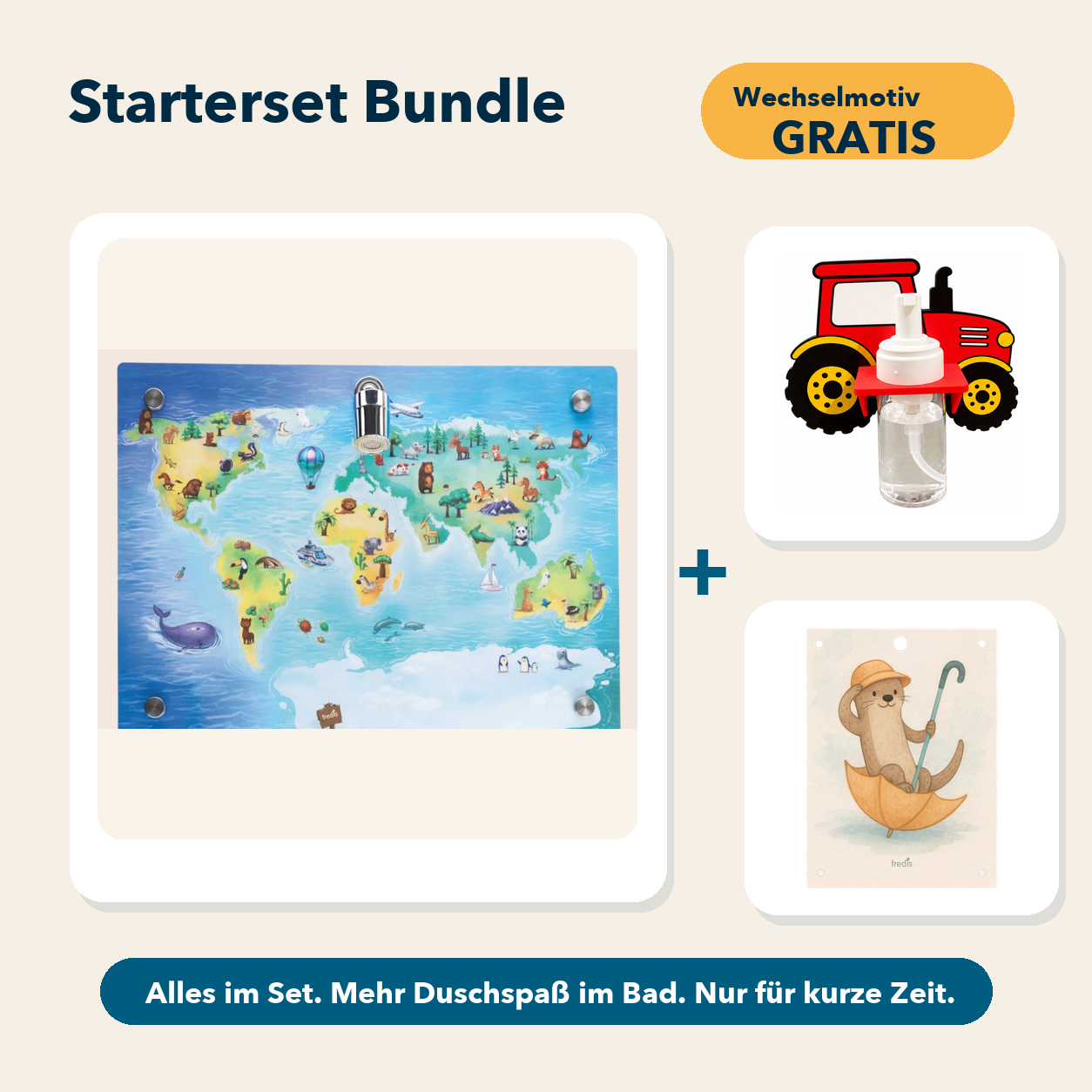 Starterset 2: Weltkarte, Traktor und Wechselmotiv fredi