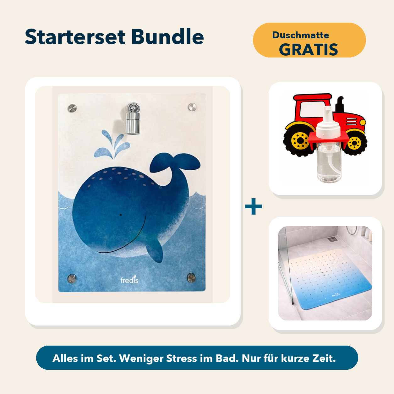 Starterset Bundle: Am Strand, Traktor und Großer Wal