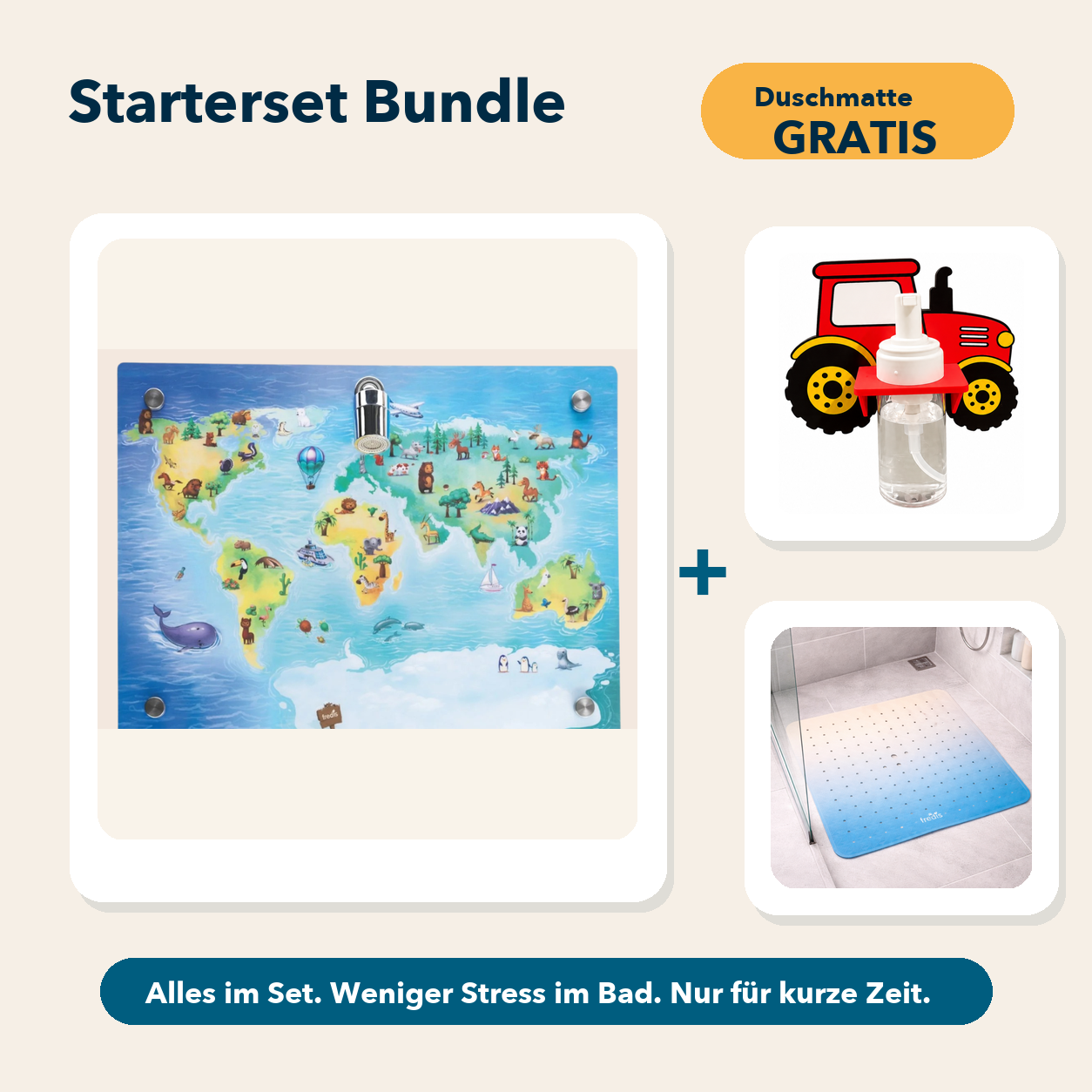 Starterset Bundle: Am Strand, Traktor und Weltkarte