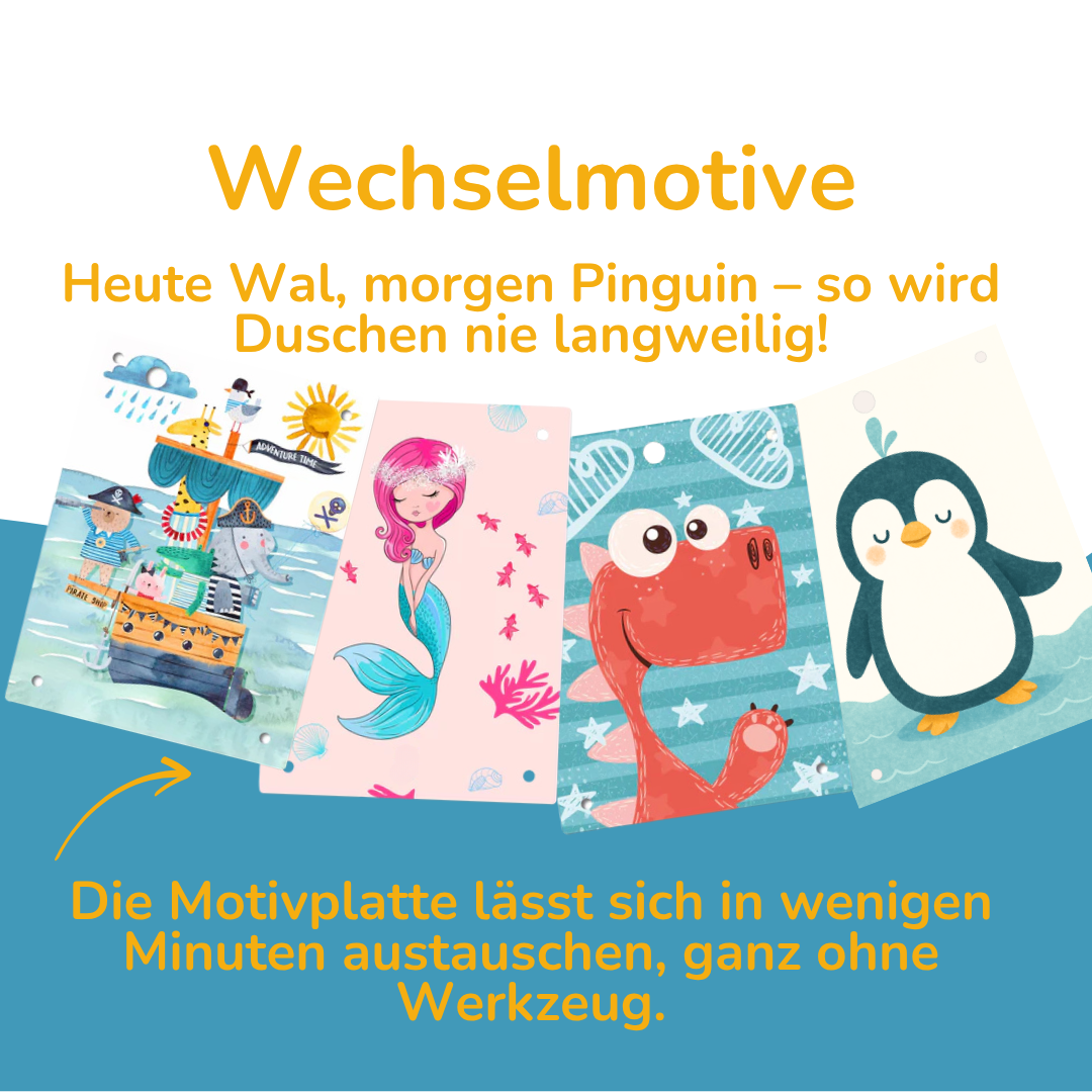 Wechselmotive für Kinderdusche