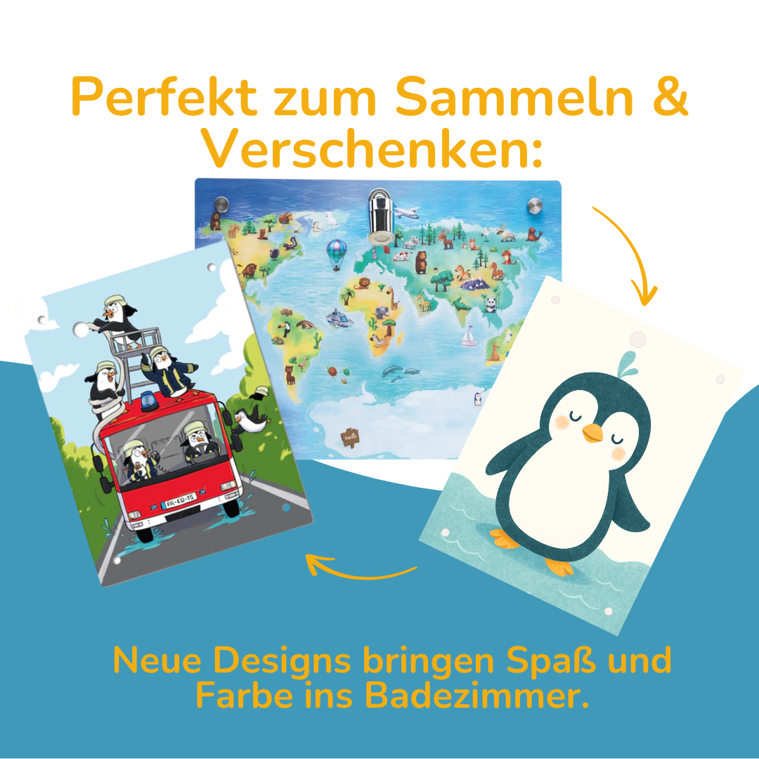 Wechselmotive für Kinderdusche