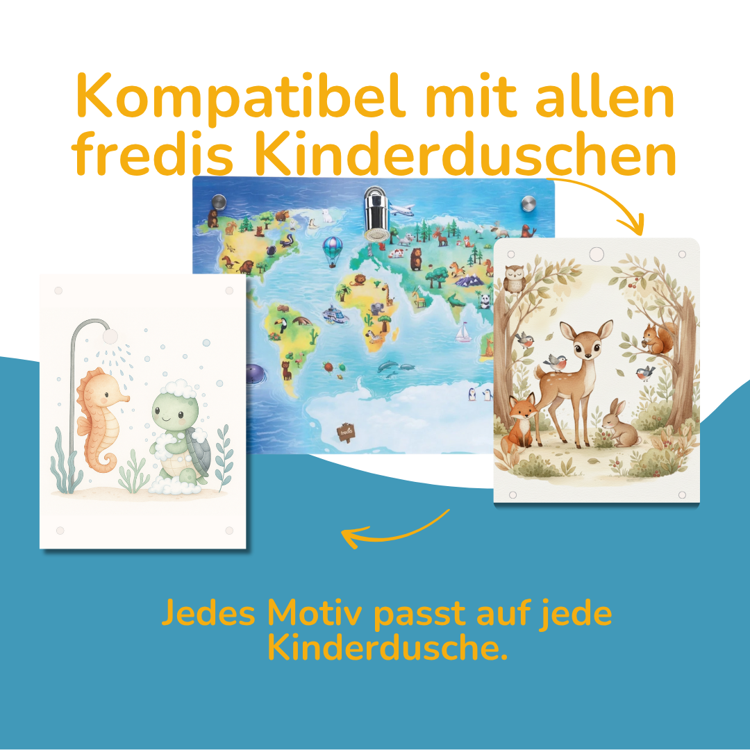 Wechselmotive für Kinderdusche