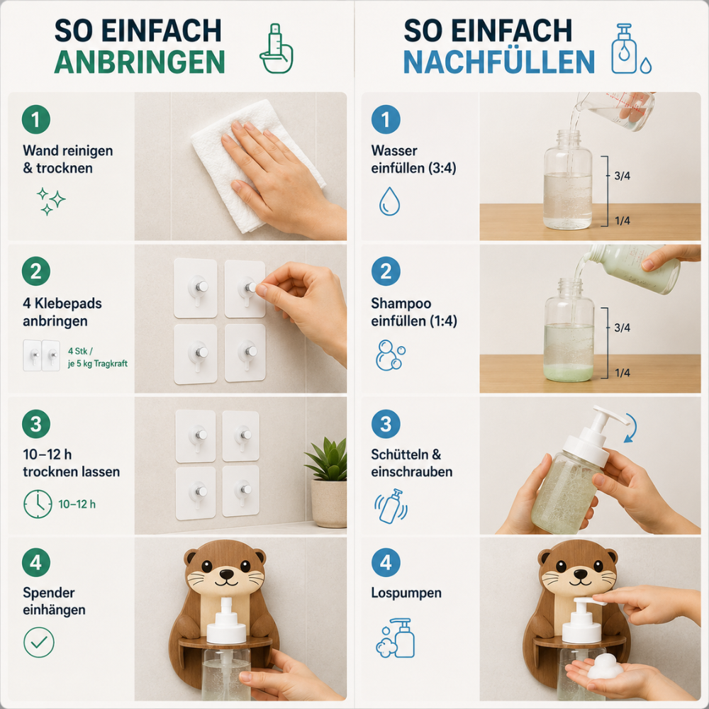 Schaumspender für die Dusche