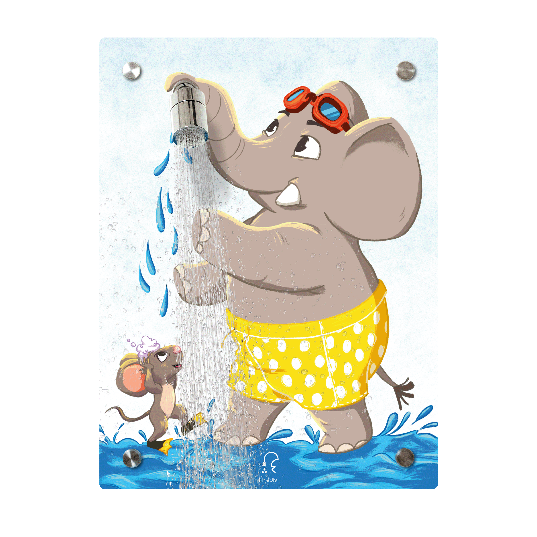 Kinderdusche Elefant und Maus & Wechselmotiv