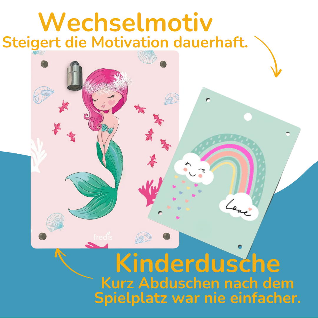 Kinderdusche mit Wechselmotiv