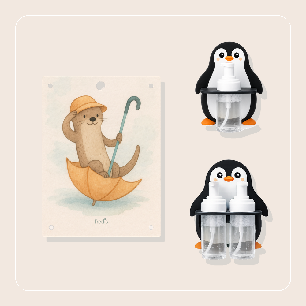 Schaumspender Pinguin mit Wechselmotiv fredi