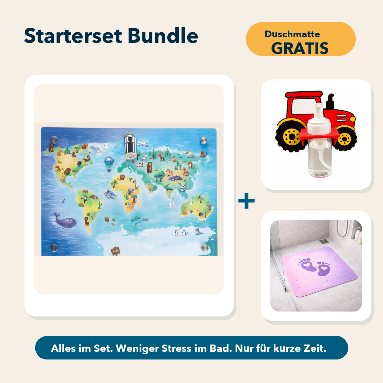 Starterset Bundle: Pink Beach, Traktor und Weltkarte