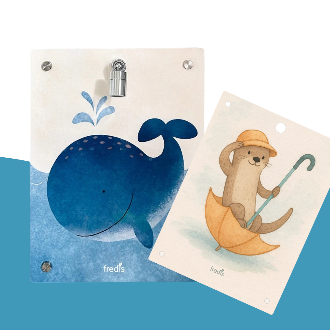 Kinderdusche mit Wechselmotiv