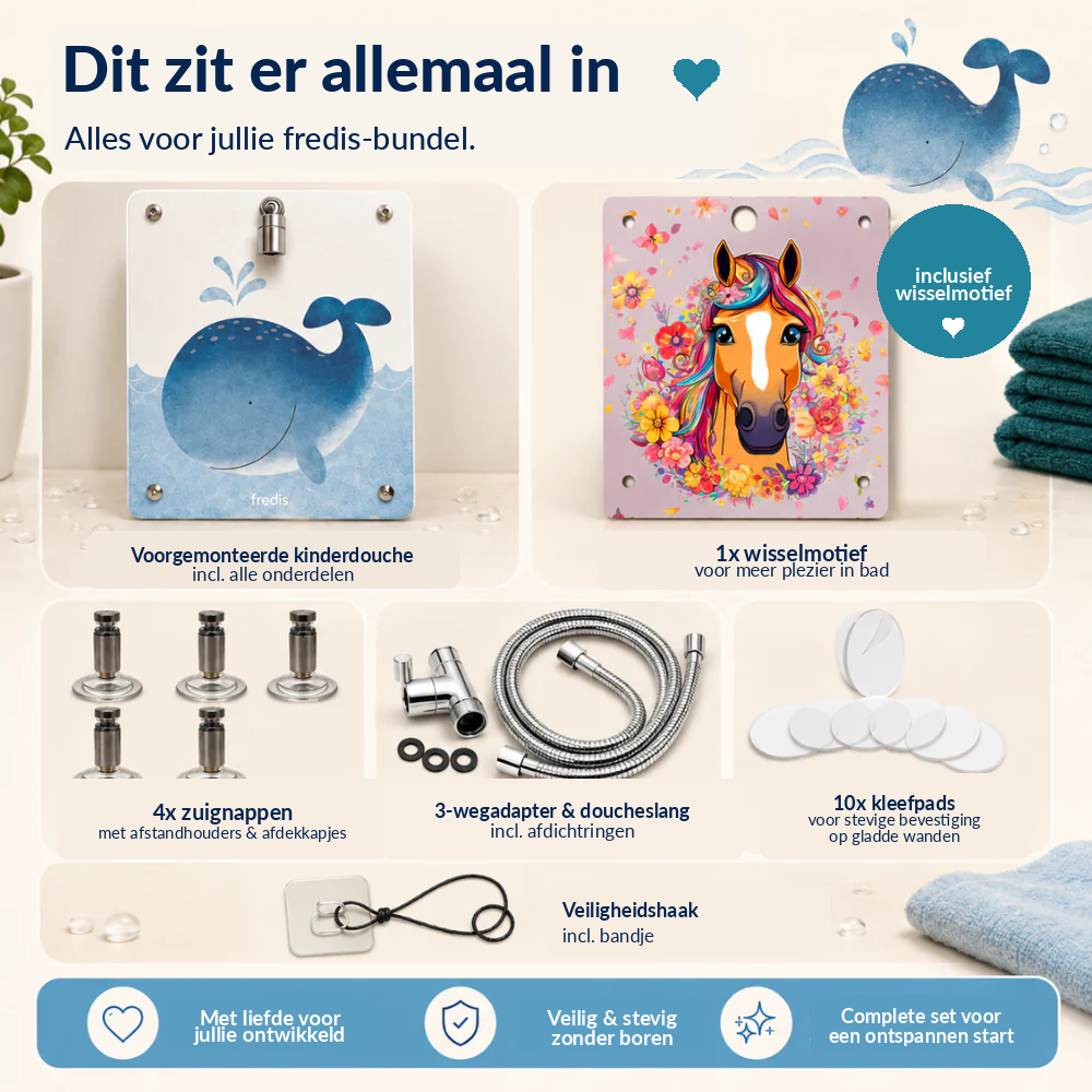 fredis Kinderdouche met wisselmotief